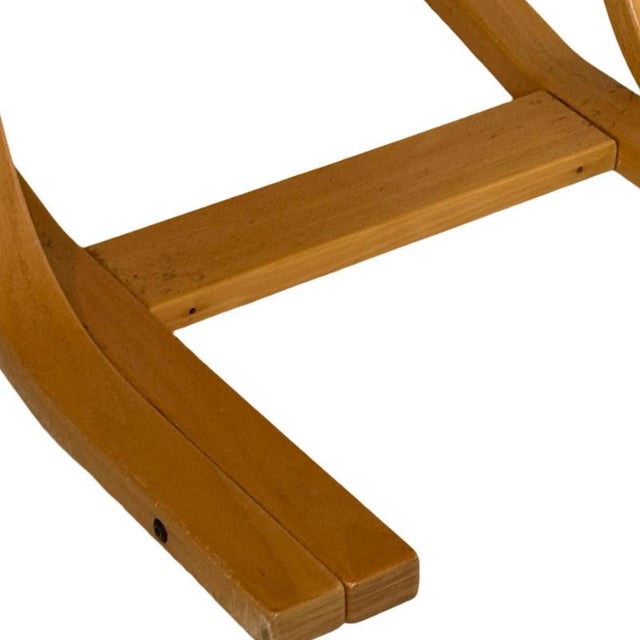 Ergonomically Shaped Rocking Chair in Light Oak and Red Upholstery by Peter Opsvik for Stokke For Sale - Image 9 of 10