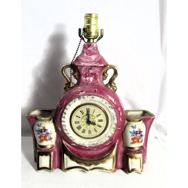 Mid 20th Century Mid-Century Lanshire Lamp / Clock For Sale - Image 11 of 12