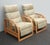 Braxton Culler Chairs Pair of Vintage Mid Century Bamboo Rattan Braxton Culler Lounge Recliner Chairs For Sale - Image 4 of 12