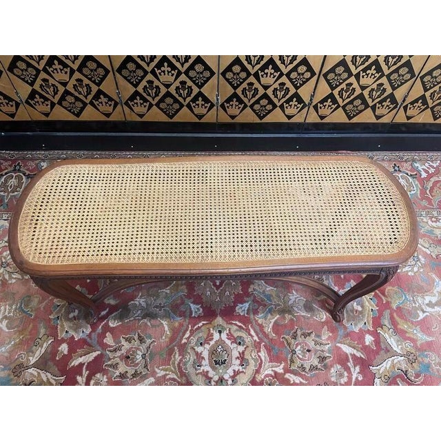 Louis XV Cane Piano Bench For Sale - Image 5 of 6