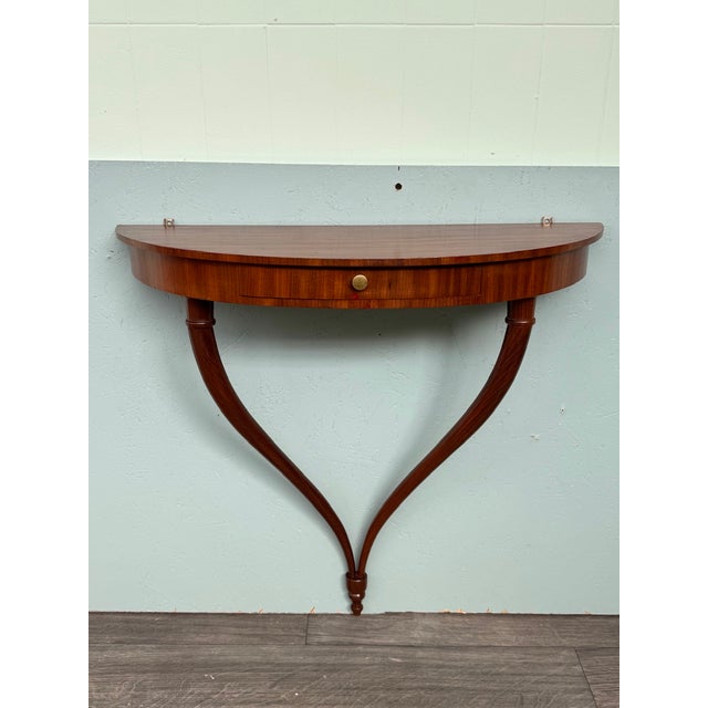Vintage Italian Half-Moon Console Table, 1950s For Sale - Image 14 of 14
