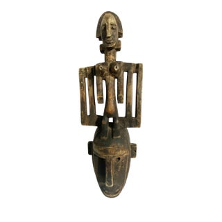 Vintage Dogon Satimbe Mask W/ Female Figure Mali 28.5" H For Sale