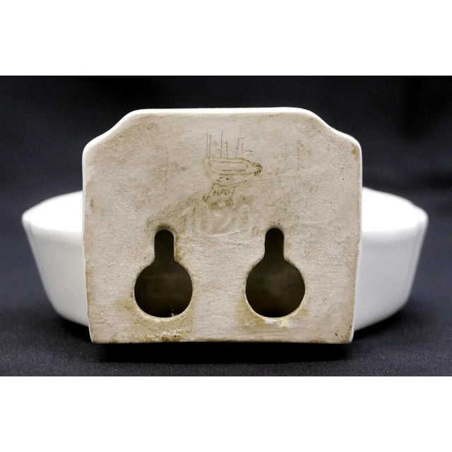Vintage European Wall Mount Ceramic Soap Dish For Sale - Image 9 of 10