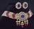 Certified 121.63CTS natural tanzanite, diamond, ruby, pink tourmaline and seed pearl solid 18K gold choker necklace and...