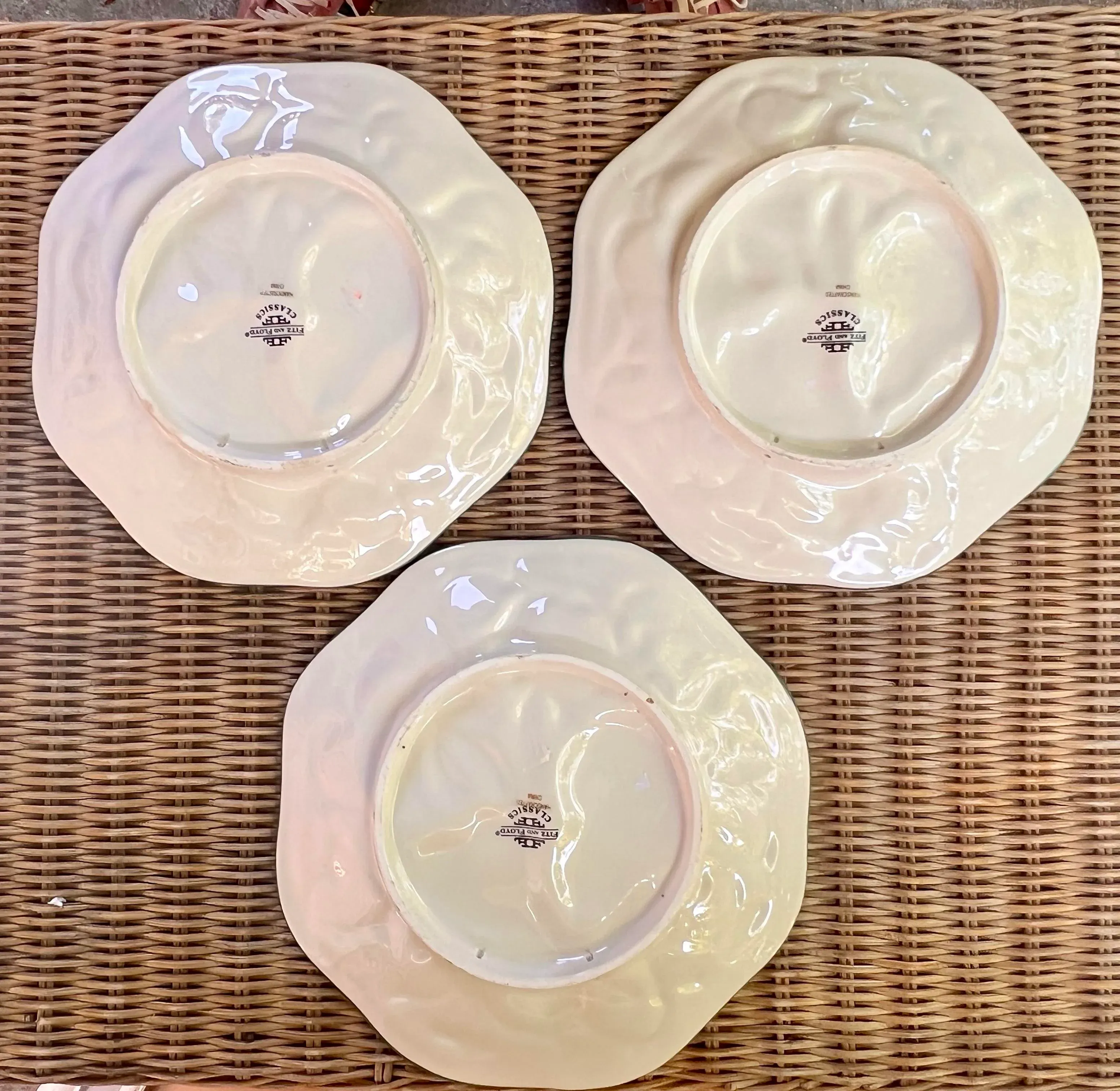 Fitz and Floyd Florentine Pear Plates- Set of 3 | Chairish