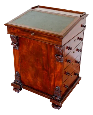 Regency Davenport Desk in Flame Mahogany by William Freeman, 1830s