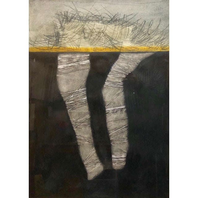 Ramon Carulla, Cuban Art Abstract Oil Painting Latin American 1970's Abstraction String Series, 1977 For Sale