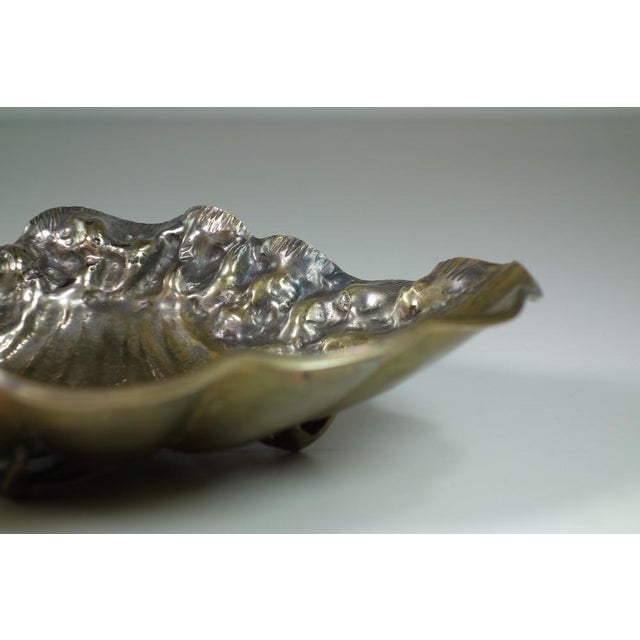 Gold Art Deco Italian Silver Brass Metal Shell Starfish Bowls, 1930s, Set of 2 For Sale - Image 8 of 13