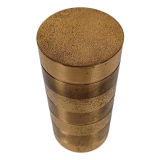 Brass Tube Box by Gabriella Crespi, 1970s For Sale