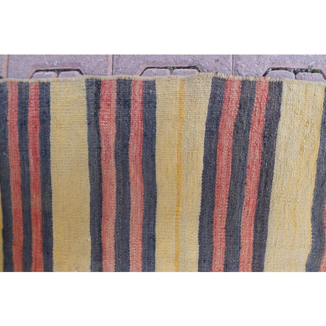 1960s Southwestern Striped Hand Knotted Nomadic Kilim Runner Rug For Sale - Image 9 of 13