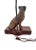 Late 20th Century Figural Golden Retriever Dog Table Lamp, Metal on Wood Base With Shade, 21.5"h For Sale - Image 12 of 12