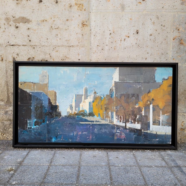 Miguel Carlos Montesinos Aragonés, Urban Landscape, Collage and Acrylic on Board For Sale - Image 3 of 18