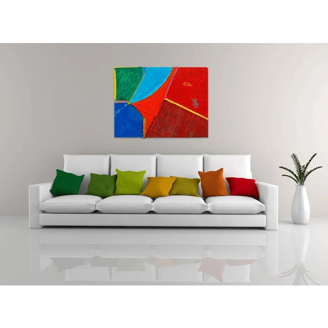 Acrylic and mixed media on canvas Edition: Unique, Unframed. Acrylic and pumice on post office bag, linen, hessian sacking...