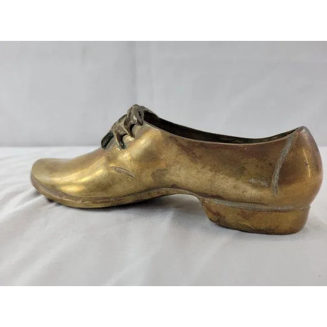 1970s Vintage Brass Gold Shoe For Sale - Image 5 of 7