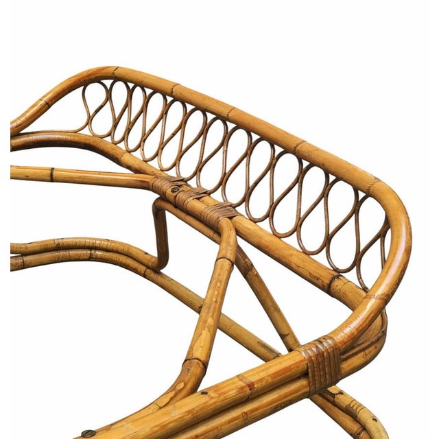 Wicker and Bamboo Daybed attributed to Tito Agnoli, Italy, 1960s For Sale - Image 6 of 8