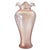 Victorian Fenton Pink Opalescent Carnival Glass Feather Pattern Ruffled Vase, Mid-Century For Sale - Image 3 of 16