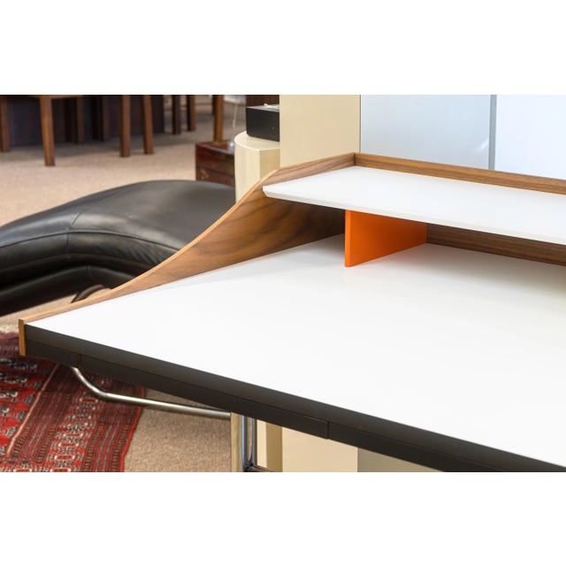 Mid-Century Modern Contemporary Modern Reproduction George Nelson Swag Leg Mid Century Modern Desk For Sale - Image 3 of 7