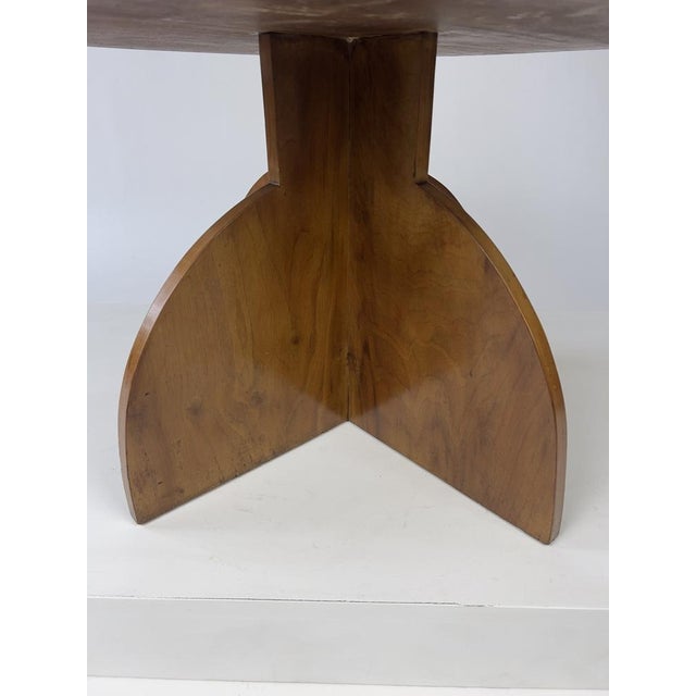 Art Deco Modernist French Walnut Occasional Side Table, 1930s For Sale - Image 6 of 12