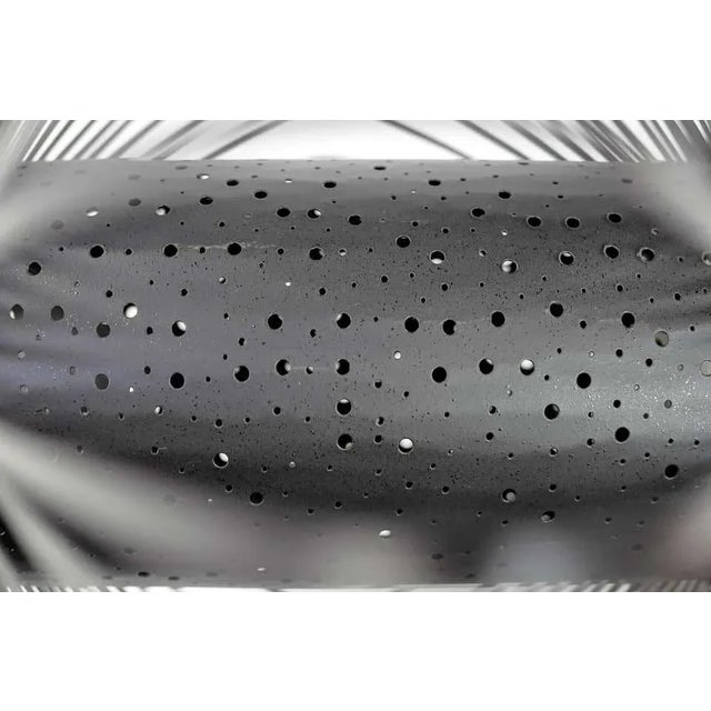 Metal Mid-Century Modern Brass and Black Enameled Metal Pendant Lamp For Sale - Image 7 of 10