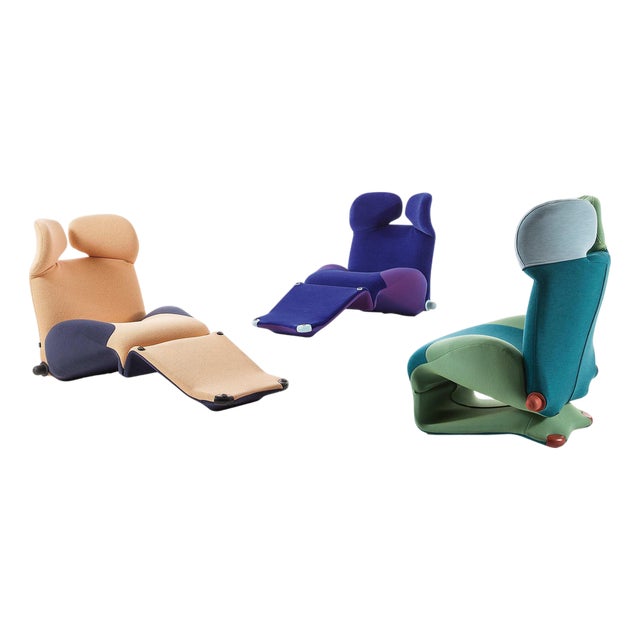 Wink Armchairs by Toshiyuki Kıta for Cassina, Set of 3 For Sale