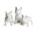 These three tough little fellas are the perfect conversation starter for home or office. Place on a mantle, or on ottoman...