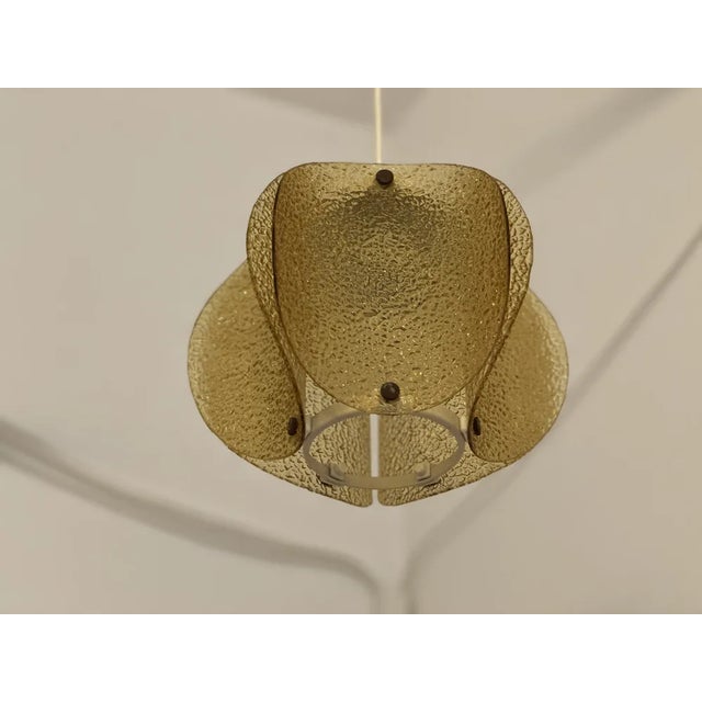 Amber Colored Glass Ceiling Lamp, 1960s For Sale - Image 4 of 13