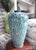 Green Late 20th Century Peacock Feather Blue & Green Drip Glazed Pottery Vase For Sale - Image 8 of 12