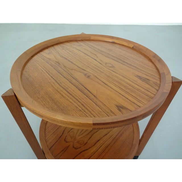 Mid-Century Modern Teak Serving Trolley from Sika Møbler, 1960s For Sale - Image 3 of 17