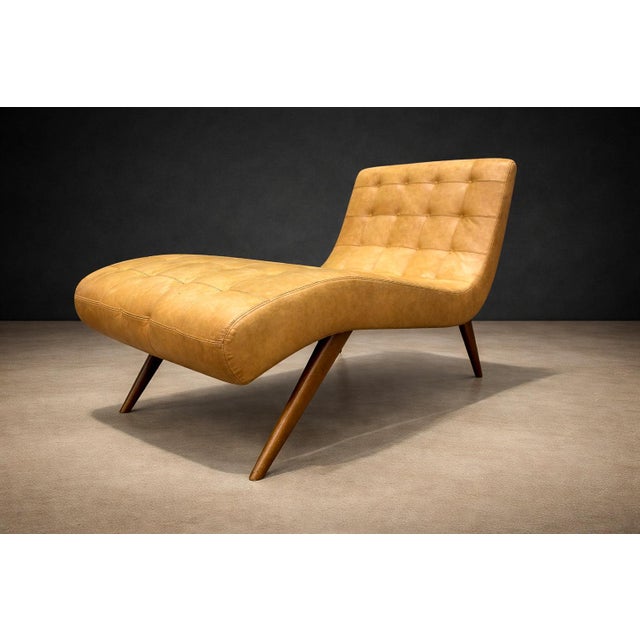 Chaise Lounge in Hardwood and Faux Leather, Unknown, 1950s For Sale In New York - Image 6 of 11