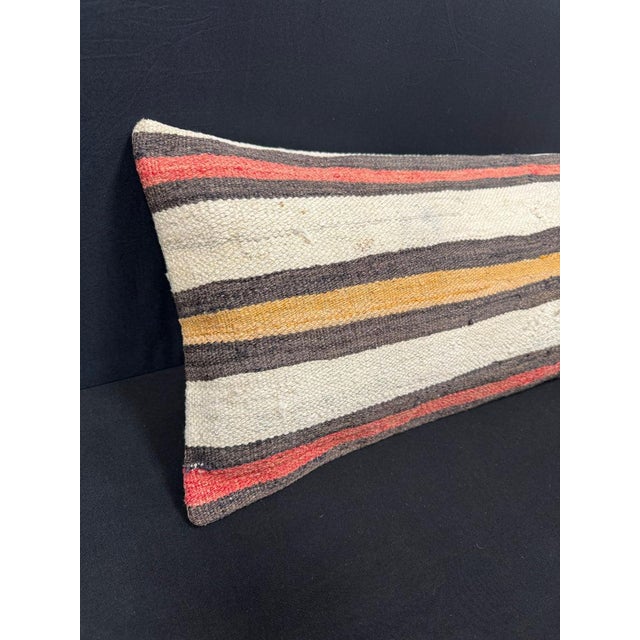 Turkish Hemp Pillow Cushion Natural Beige Brown Cushion Cover 14x45 #18067 Enhance your home decor with our Kilim Pillow...