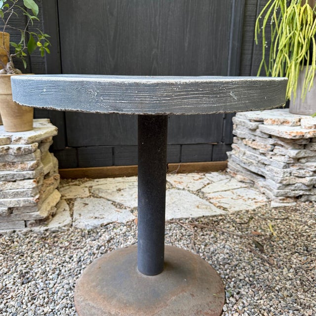 Sculpture Materials 20th Century Brutalist Concrete Metal Side Table For Sale - Image 7 of 11