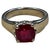 Traditional 3.5 Carat Cushion Treated Ruby 14 Karat White Gold Ring For Sale - Image 3 of 18