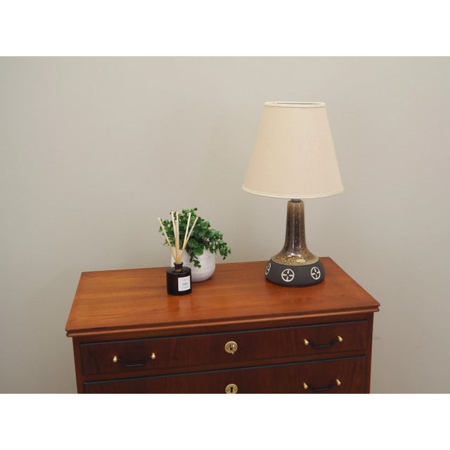 Vintage Danish Bedside Lamp from Frank Keramik, 1960s For Sale - Image 3 of 11