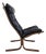 Mid-Century Black Leather Siesta Chair by Ingmar Relling for Westnofa, 1960s For Sale