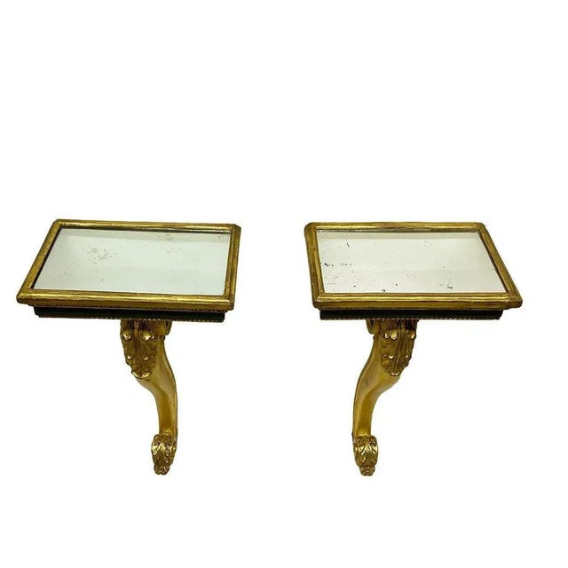 Italian Console Tables on Cabriole Legs, 1800s, Set of 2 For Sale - Image 4 of 10