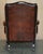 Chesterfield Wingback Chairs and Ottomans in Brown Leather, Set of 4 For Sale - Image 11 of 18