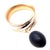 Hermes Olive 18k Rose Gold Wood Band Ring For Sale