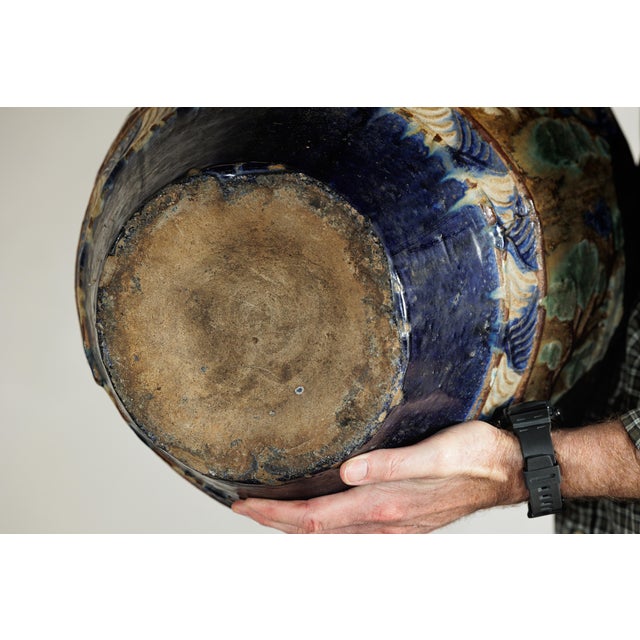 Antique Annamese Water Jar with Phoenix and Floral Relief Decoration For Sale - Image 14 of 18