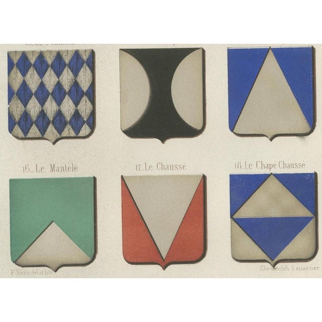 Secant Partitions in Heraldry, 1851, Paper | Chairish