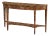 Astor 54"W Demilune Console Table, Traditional Burl For Sale