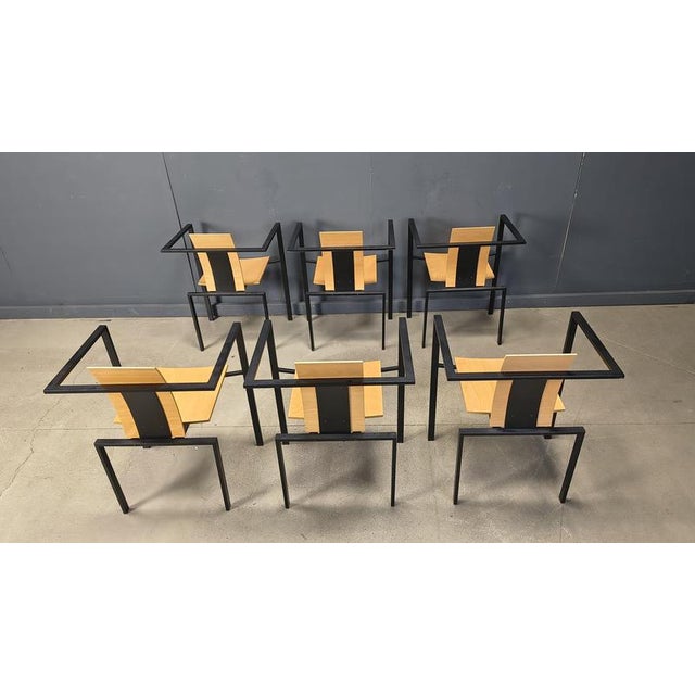 Postmodern Dining Chairs by Karl Friedrich Förster for KFF, 1980s, Set of 6 For Sale - Image 9 of 15
