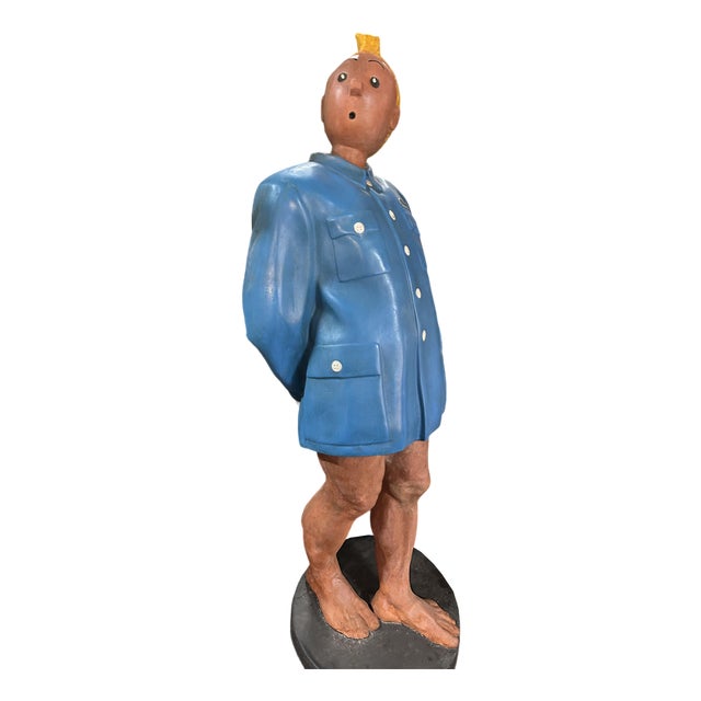 Plaster Tintin Figurine, 1980s For Sale