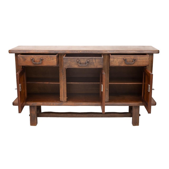 Brutalist Elm Sideboard, 1970s For Sale - Image 15 of 15