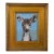 Folk Art Deer Doe Portrait Painting Including the Antiqued Gold Wood Frame For Sale