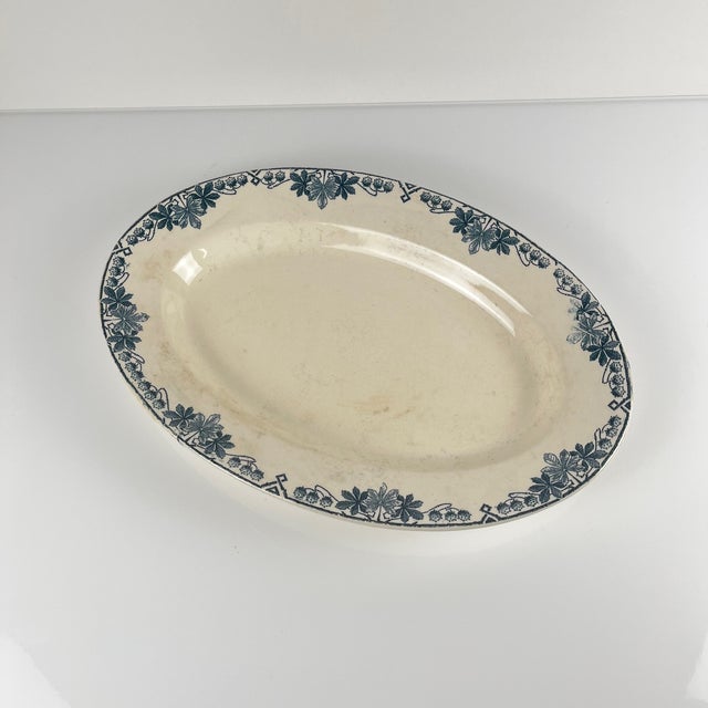 Oval Dish with Tunis Pattern by Longwy, 1890s For Sale - Image 6 of 14