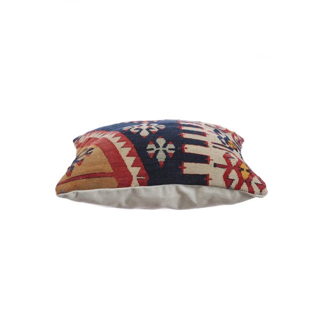 Decorative pillow cover made from Antique handwoven Turkish kilim pieces. Backed with good quality cotton fabric. Pillow...