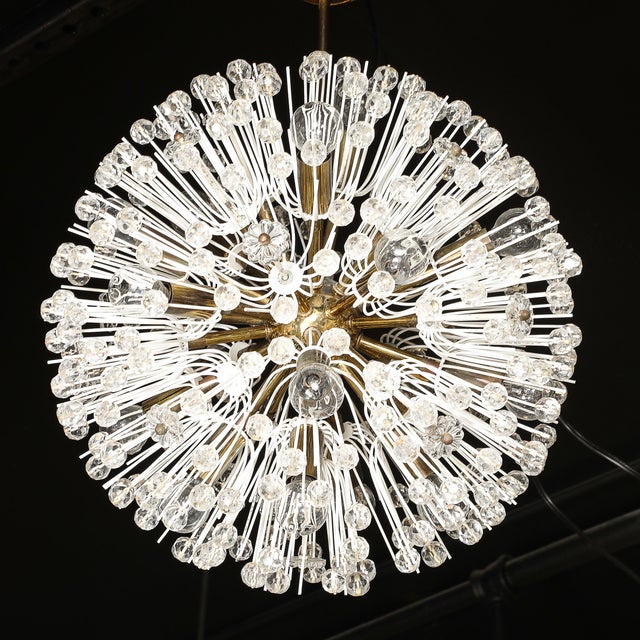 Mid-Century Brass & Crystal Sputnik Chandelier by Emil Stejnar for Rupert Nikoll For Sale - Image 16 of 18