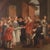 Antique French painting from the first half of the 19th century. Oil on canvas artwork depicting an interior scene with...