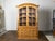19th Century French Chapeau de Gendarme 19th Century Carved Elm Cabinet with Glass Doors For Sale - Image 5 of 12