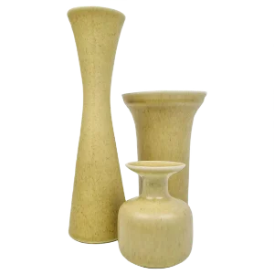 Mid-Century Ceramic Granola Vases Gunnar Nylund for Rörstrand, Sweden, Set of 3